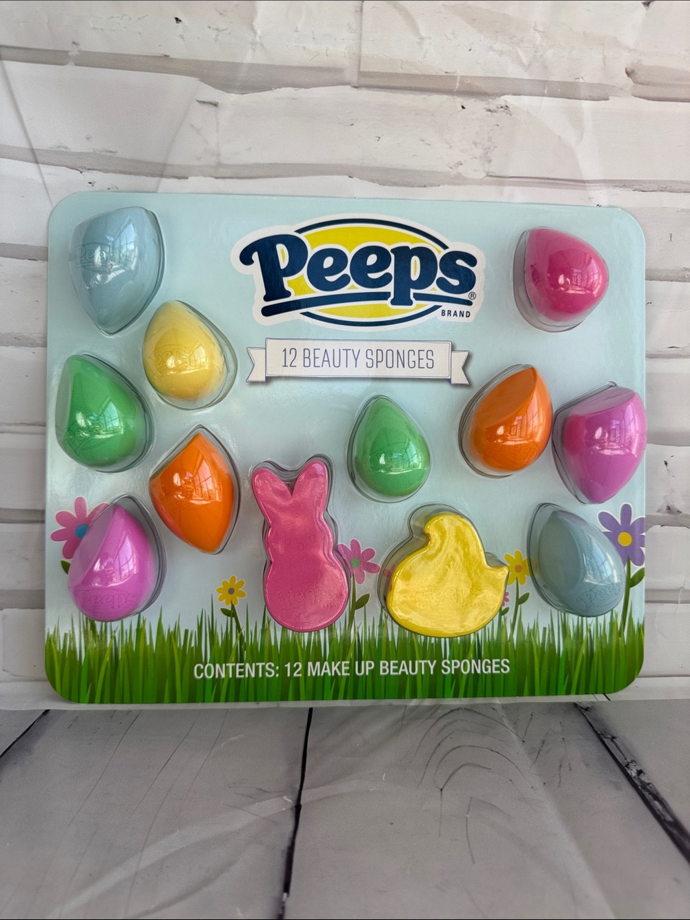 Peeps 12-Pack Assorted Color Makeup Beauty Sponges